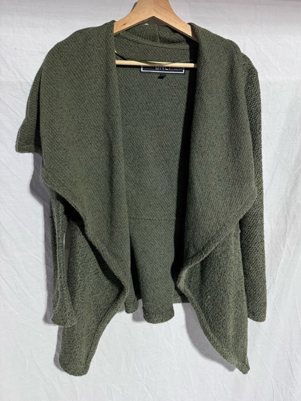 BNC by Blanc Noir green waterfall cardigan Size Small
